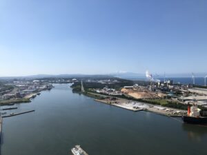 道の駅あきた港ポートタワーセリオン展望風景